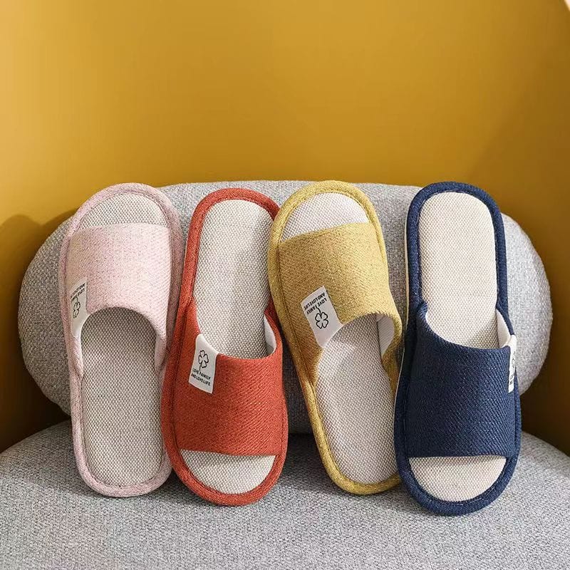 Pantuflas transpirables algodón y lino